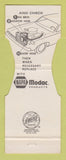 Matchbook Cover - NAPA Auto Parts Modac  Jewelite