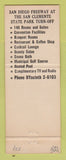 Matchbook Cover - San Clemente Inn CA