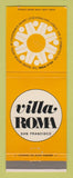 Matchbook Cover - Villa Roma San Francisco CA