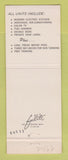 Matchbook Cover - Ilima Hotel Honolulu Hawaii Waikiki