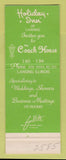 Matchbook Cover - Holiday Inn Lansing MI Coach House