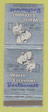 Matchbook Cover - White Elephant Restaurant Eastland TX WEAR