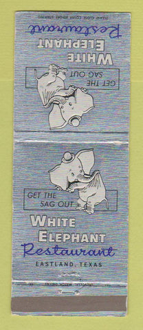 Matchbook Cover - White Elephant Restaurant Eastland TX WEAR
