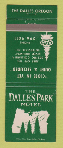 Matchbook Cover - Dalles Park Motel The Dalles OR
