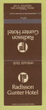 Matchbook Cover - Radisson Gunter Hotel San Antonio TX