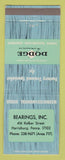 Matchbook Cover - Dodge Transmissions Harrisburg PA