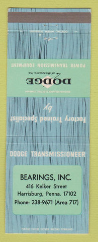 Matchbook Cover - Dodge Transmissions Harrisburg PA