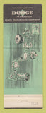 Matchbook Cover - Dodge Transmissions Bakersfield CA