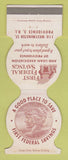 Matchbook Cover - First Federal Savings and Loan Providence RI
