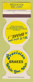 Matchbook Cover - Precision Brakes Brockton MA