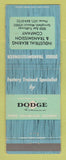 Matchbook Cover - Dodge Transmissions Springfield MO