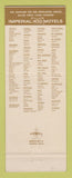 Matchbook Cover - Imperial 400 Motel Rockford IL