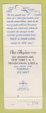 Matchbook Cover - Nat Thylan Furs New York City