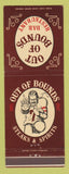 Matchbook Cover - Out of Bounds Fort Collins Colorado Football Super Bowl XII