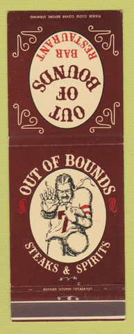 Matchbook Cover - Out of Bounds Fort Collins Colorado Football Super Bowl XII