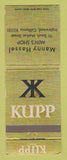 Matchbook Cover - Kuppenheimer Men's Clothes Manny Hassel Inglewood CA WEAR