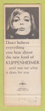Matchbook Cover - Kuppenheimer Men's Clothes Lou Konspore Stamford CT WEAR