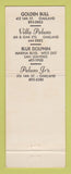 Matchbook Cover - Peluso's Restaurant Oakland CA San Leandro Oakland