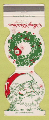 Matchbook Cover - Castle Restaurant Motel Olean NY Christmas Santa Claus