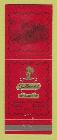 Matchbook Cover - Gallareto's Restaurant Torrance CA