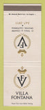 Matchbook Cover - Villa Fontana Orange CA