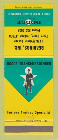 Matchbook Cover - Dodge Transmissions Bearings Terre Haute IN