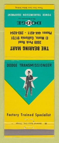Matchbook Cover - Dodge Transmissions El Monte CA