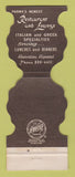 Matchbook Cover - Silver Platter Supper Club Parma OH Italian