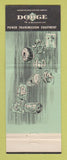 Matchbook Cover - Dodge Transmissions Minneapolis MN