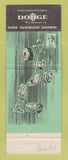 Matchbook Cover - Dodge Transmissions Bearings Lancaster PA