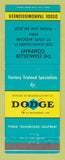 Matchbook Cover - Dodge Transmissions Essmueller St Louis MO