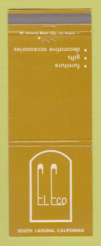 Matchbook Cover - El Eco Furniture Gifts South Laguna CA