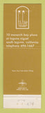 Matchbook Cover - El Eco Furniture Gifts South Laguna CA