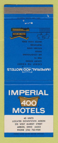 Matchbook Cover - Imperial 400 Motel Akron OH