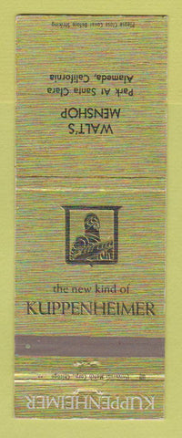 Matchbook Cover - Kuppenheimer Men's Clothes Walt's Alameda CA WEAR