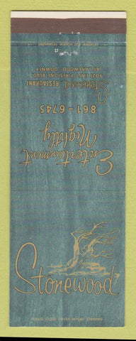 Matchbook Cover - Stonewood Restaurant Downey CA