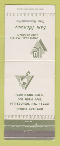 Matchbook Cover - Universal Match Corp San Monsour Pittsburgh PA WEAR