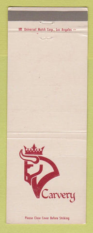 Matchbook Cover - Carvery Seattle Tacoma WA Airport