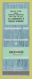 Matchbook Cover - Dodge Transmissions Minneapolis MN
