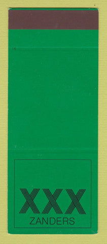 Matchbook Cover - XXX Zanders Paper Germany GREEN SAMPLE