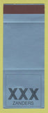Matchbook Cover - XXX Zanders Paper Germany BLUE SAMPLE