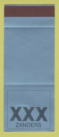 Matchbook Cover - XXX Zanders Paper Germany BLUE SAMPLE
