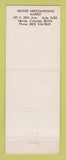 Matchbook Cover - Dittos Jeans Denver Colorado
