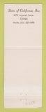 Matchbook Cover - Dittos Jeans Chicago IL