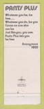 Matchbook Cover - Pants Plus Clothes