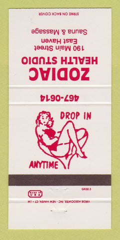Matchbook Cover - Zodiac Health Club East Haven CT girlie 30 Strike