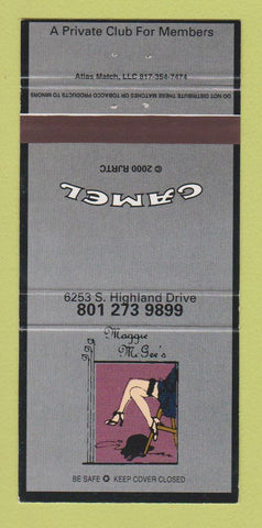 Matchbook Cover - Camel Cigarettes Maggie McGee's Salt Lake City UT 30 Strike