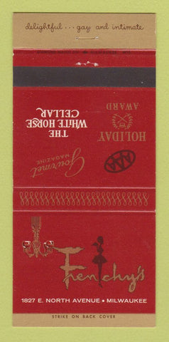 Matchbook Cover - Frenchy's Restaurant Milwaukee WI girlie #1 30 Strike