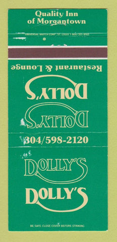 Matchbook Cover - Dolly's Quality Inn Morgantown WV girlie 30 Strike