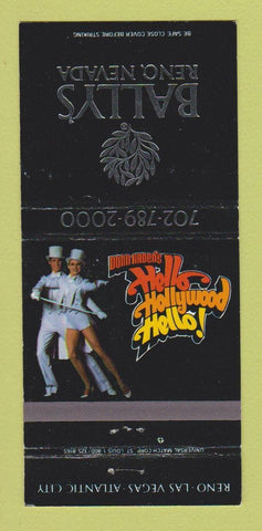 Matchbook Cover Bally's Casino Reno NV girlie Las Vegas Atlantic City 30 Strike